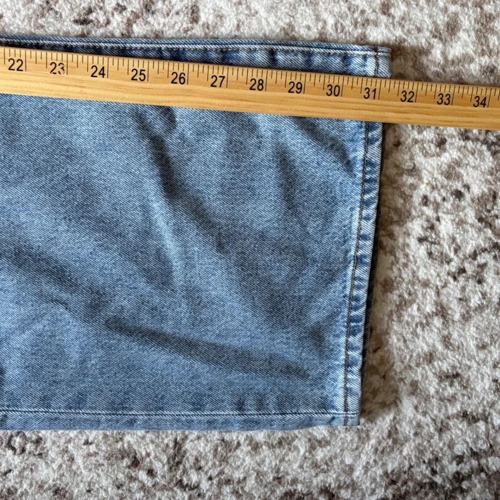 Levi's Jeans Women Size 26 Blue Ribcage Wide Leg High Rise Denim Skater Pants - Picture 7 of 10